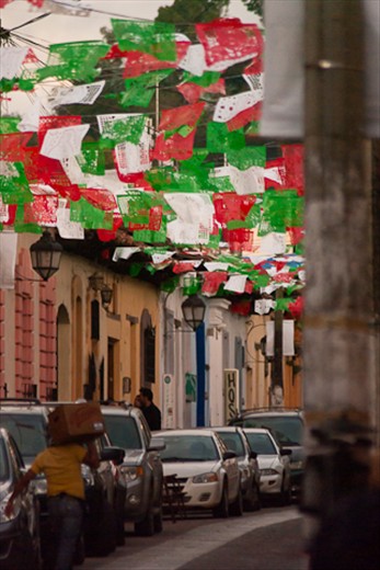Colourful banners for the fiesta