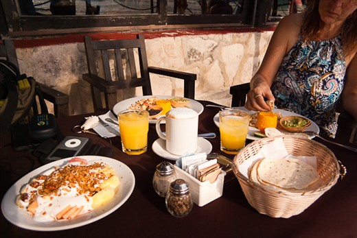 Mexican breakfast by the beach in Tulum.. could think of worse things to do