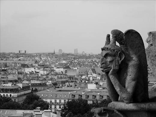 A gargoyle's view. 