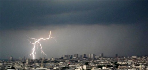 On top of Arc de Triomphe, I witness mother nature lash out over the city.