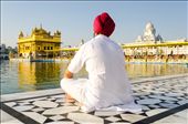 A holy man sits and prays at the Golden temple in Amritsar, India. This temple is an important place of worship for the Sikh faith. 

I set out early to make this image due to the hoards of tourist that usually crowd this temple. This allowed me to portray tranquility, peace and reflection through simple composition. I also made use of the golden hour, which washed over the site and enhanced the temples vivid golden colour.: by holymen, Views[904]