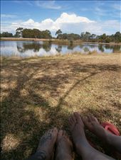 An 'instagram' style shot of our feet at the Bootleg Brewery.: by homeless_harry, Views[1462]