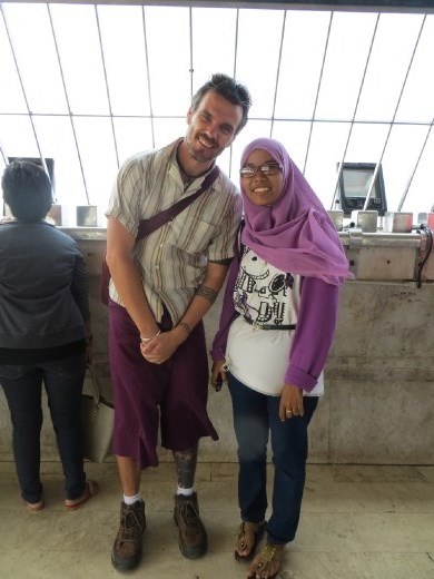 The most awkward looking photo of Dile and I.