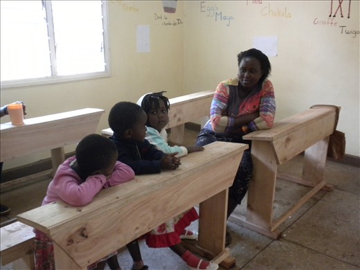 Teacher Claudia and the kids