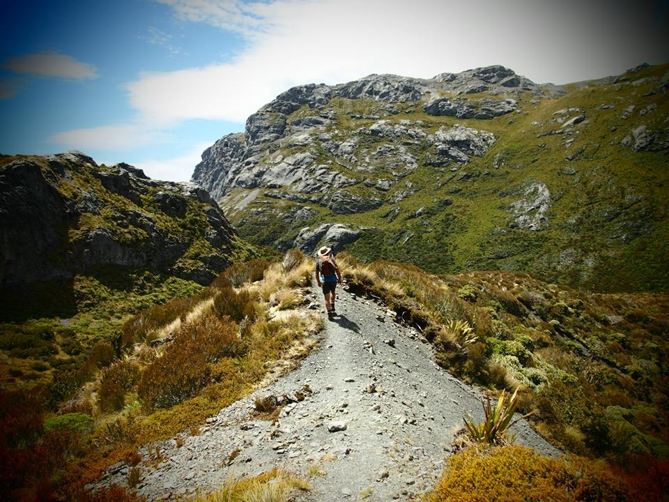 Father son trekking.