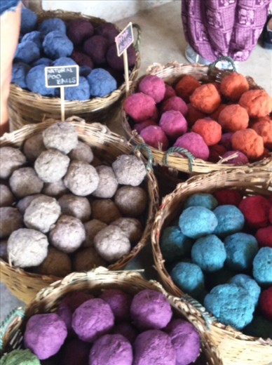 Poo balls at the elephant poo poo paper farm. We learned how to make paper out of elephant poo, pretty cool.