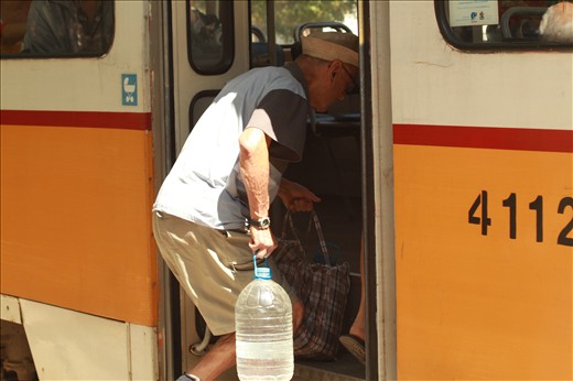 Taking the tram for the long way home.