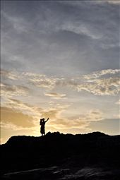 A Father and his Daughter  Taking self Portrait Pictures of themselves at Sira-an Hot Spring Anini-y, Antique: by howardlim, Views[339]