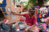 As religion becomes part of their daily lives, the Balinese often spend time preparing for ceremonial prayers. The dragon head props made here were used for the royal cremation ceremony, which would later be burnt by the end of the ceremony.: by hueychiat, Views[307]
