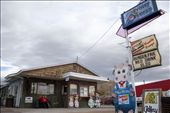 Kali Star waits for her Trailways bus outside the Frosty Freeze in Drummond, Mont. on Oct. 19, 2012. The diner opened May 24, 1962 and is one of the town’s enduring businesses. : by hunter46, Views[360]