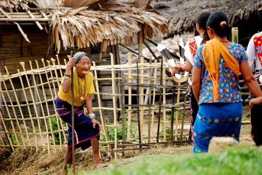 A nearly 100 year old Wancho tribal woman of Arunachal Pradesh.