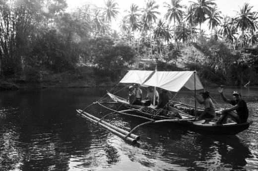 The bangka, the only transportation available to explore the beauty of Mauyon river
