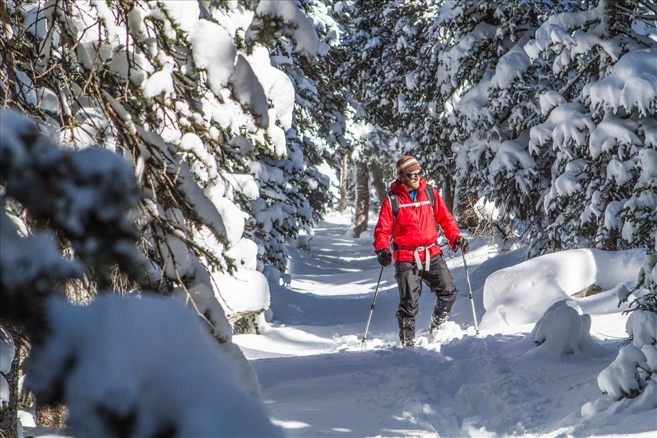 Josh and I quickly learned improper snowshoes leads to post-holing through snow.