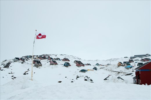 The flagpole outside the museum.
