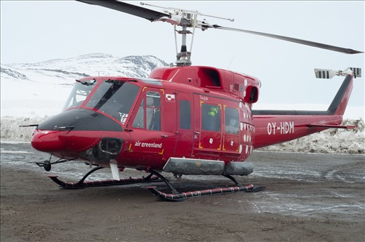 The helicopter to Tasiilaq.