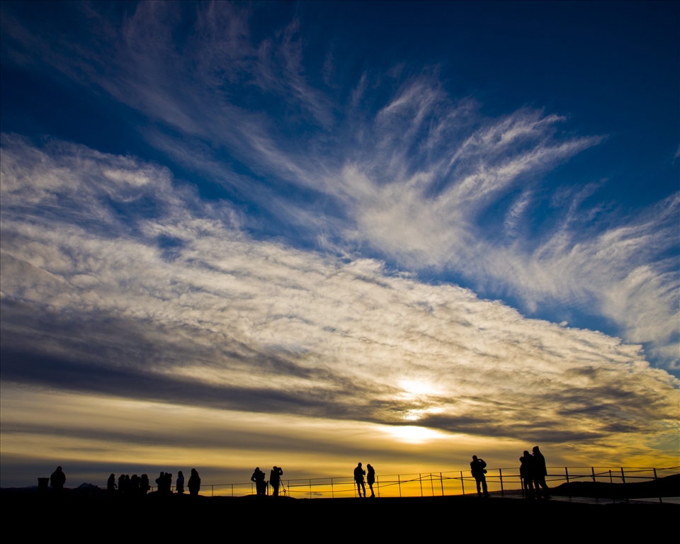 The colors of sunrise. The light starts to raise.