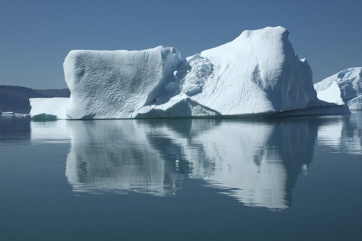 The iceberg, the see, the sky... Everything is  in calm. Everything is pure.