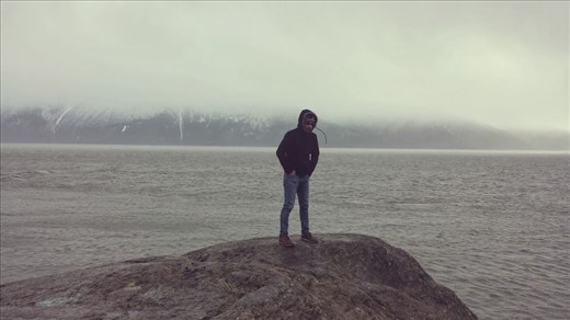 Strong wind in Girdwood, Alaska