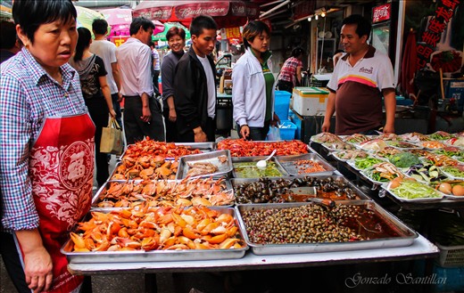 Food markets in the Old Town streets