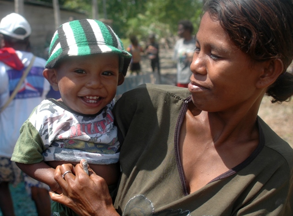 He's Bernart, baby from Papua with amazing smile even though his education, health and his quality of life isn't guaranteed  