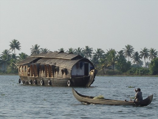 A poor fisherman pitched against a luxurious houseboat in Alleppey, Kerala, provided an interesting contrast between the local fisher folk versus the tourists who prefer holidaying on houseboats. I felt it showcased two co-existing communities together