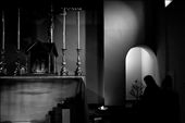 A silent figure engrossed in her rituals of worship in a quiet chapel: by in_wanderlust, Views[299]