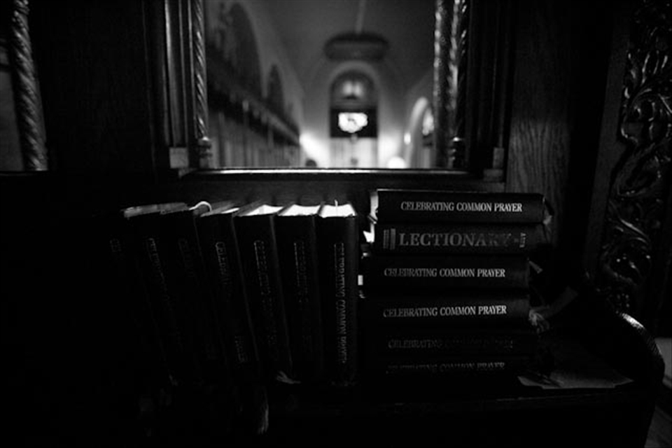 One of the many quiet reading spaces overlooking St Saviour's Chapel
