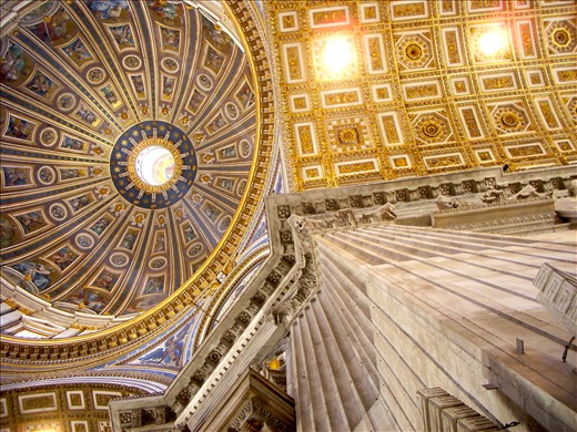 Always look up in St Peters, Rome