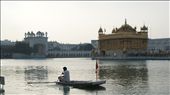 Golden temple in Amritsar and a man in a boat. : by indiathroughmyeyes, Views[752]