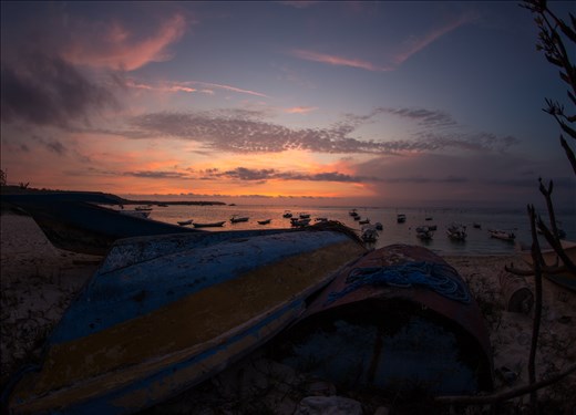 18:26 The sunset radiates its beautiful colours. Letting the workers know its time to clock of work for the day until the sun rises again tomorrow.