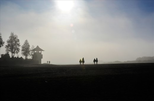Lunar desert around Bromo Volcano