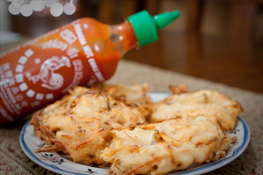 This is a photo of bakwan udang ready to serve and eat  :)