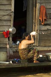 a lady bathing by the lake: by innodelarmente, Views[728]