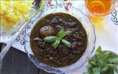 Ghormeh Sabzi, with Chelow and a side of basil and saffron water: by insatiablemunchies, Views[417]