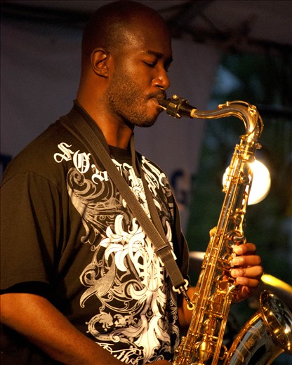 Enjoying the variety of music from all over the world.