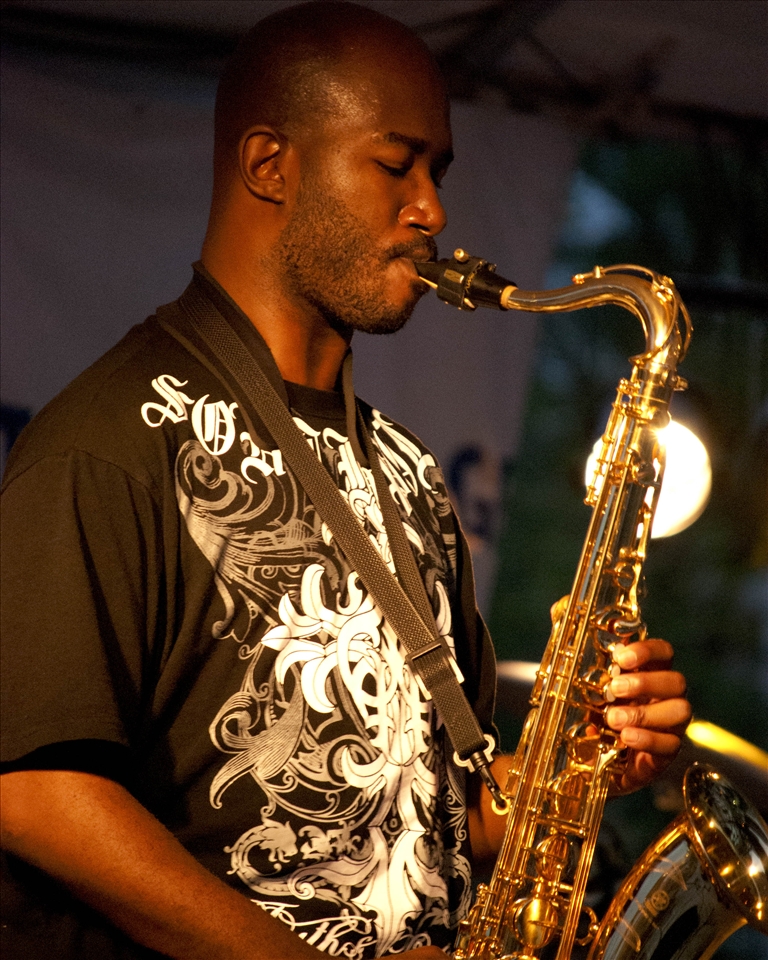 Enjoying the variety of music from all over the world.