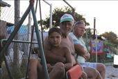Child and his grandfather in front of their fishing house.: by insider, Views[430]