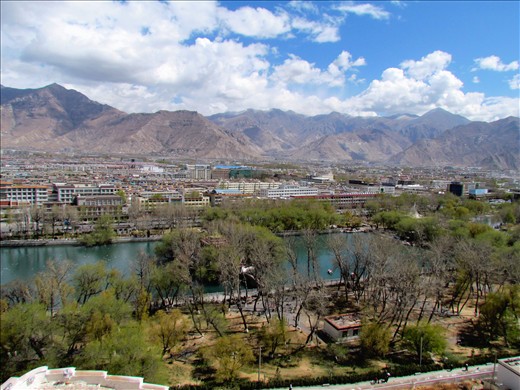 The city of Lhasa (photo taken from the top of Potala Palace)