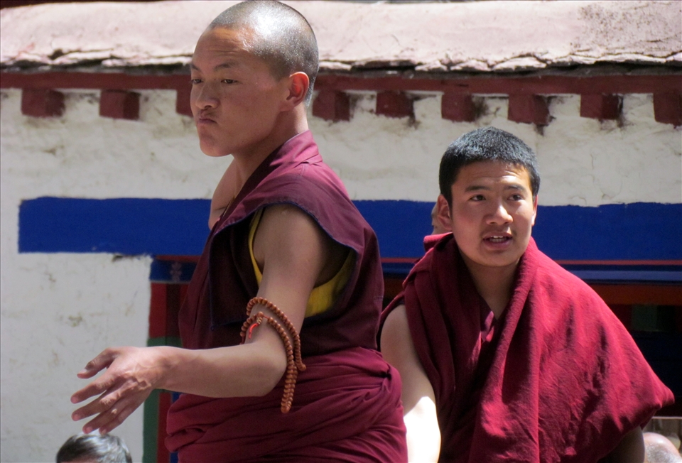 Monks debate daily at the Sera Monastery 