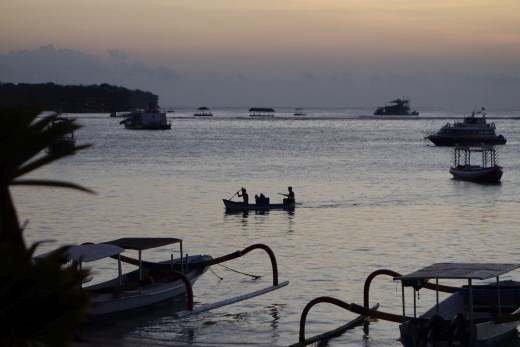 Typisch uitzicht tijdens het avondeten