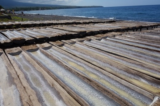 Zoutwinning aan het strand