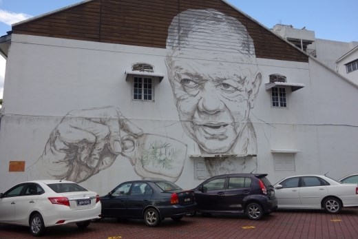 In het oude centrum van Ipoh zijn een aantal mooie muurschilderingen te vinden
