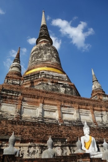 Even geen drommen mensen bij de populaire Wat Yai Chaimongkol