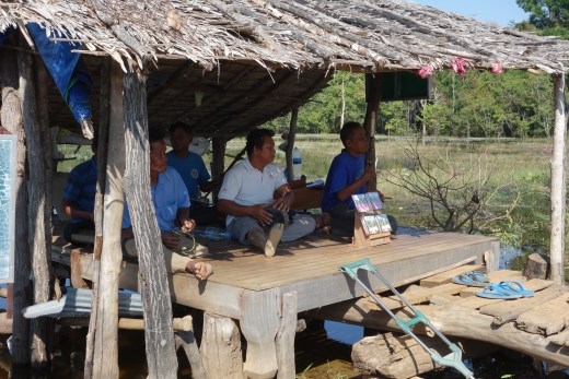 In Angkor zie je regelmatig landmijn slachtoffers die nu hun geld verdienen als 