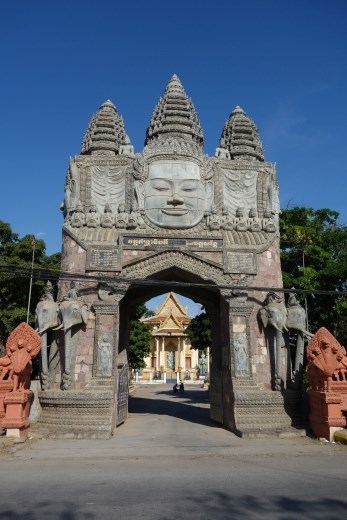 De moderne versie van de gezichten van Angkor