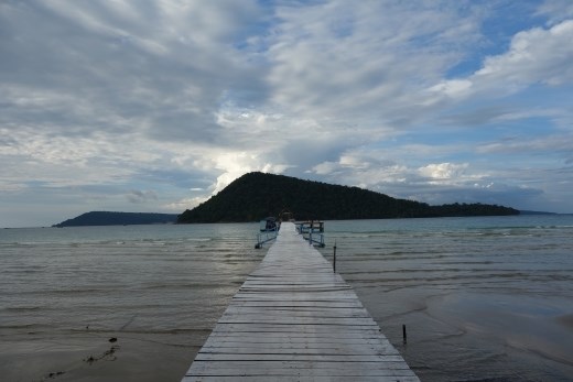 Uitzicht op onze pier