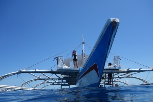 Mirjam maakt foto's vanaf de duikboot