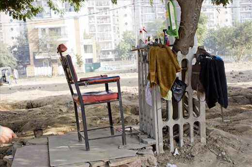 It is very common to see barbers set up their 