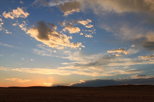 Last rays of daylight in the Black Hills, South Dakota