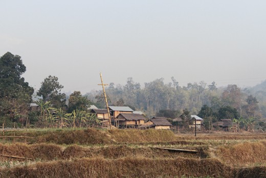 Tucked away from  Hsipaw town in Shan State, Nothern Myanmar, there is a small village composing of about 15 houses residing on the basin of a river. Surrounded by a dense forest, with a population of about 30 inhabitants, the village is home for villagers from different Palaung, Shan and Pa O, minorities and a prosperous natural plantations of sugarcane, rubber trees, banana trees and, rice fields


